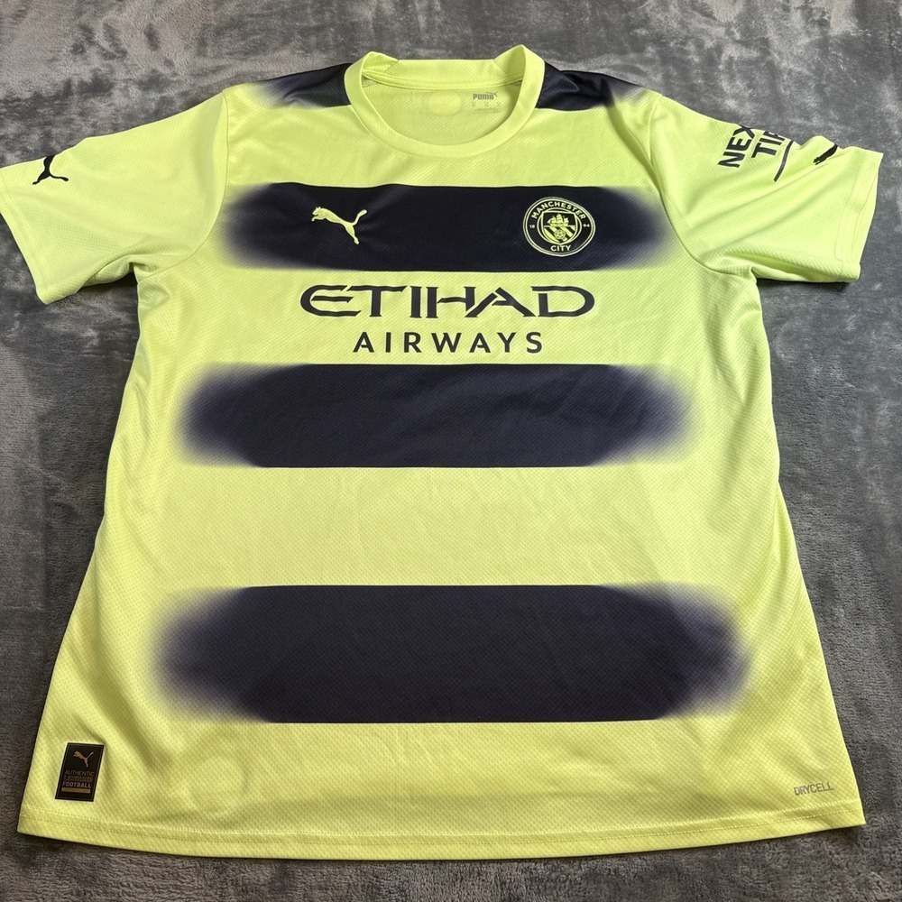 Manchester City 2022 2023 Third Soccer Jersey XL PUMA 765734-03 Mens Shirt